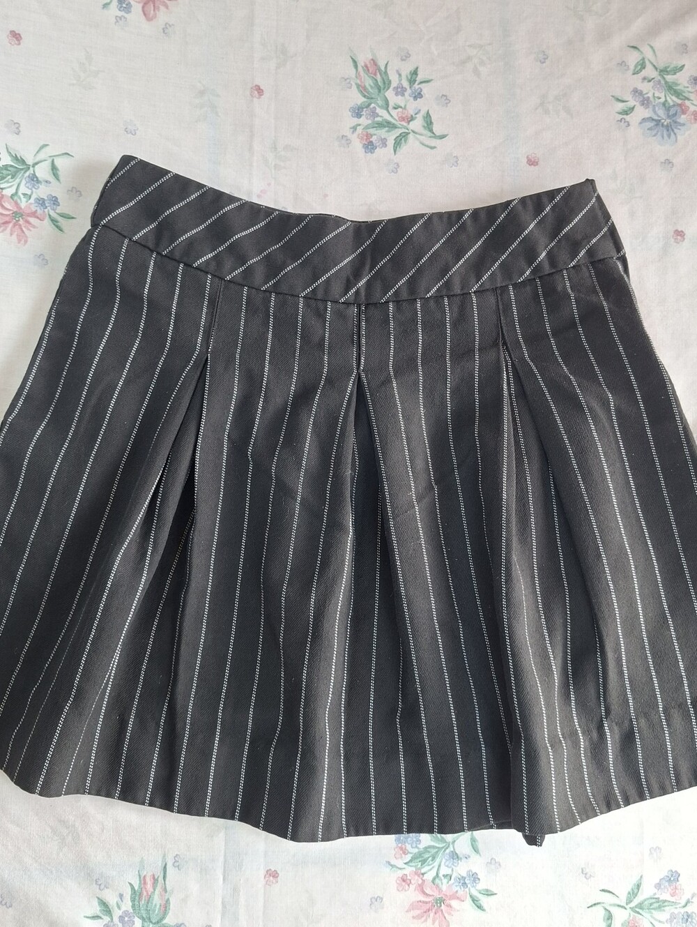 School Apparel Inc Pinstripe Academia Mini Skirt